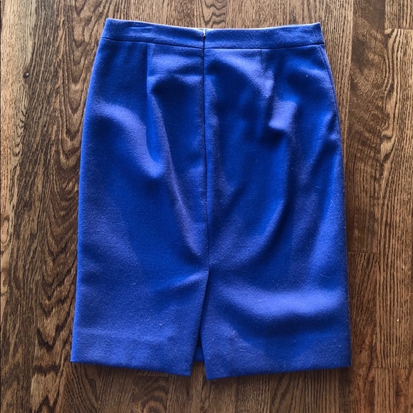 Jcrew no. 2 wool pencil skirt in cobalt color - Picture 5 of 6